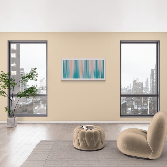 Blue and Peach Absract Art | Modern Wall Art Decor | Minimalist Digital Prints - Picture 4 of 4